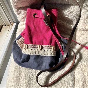 Cowrie shell bucket bag